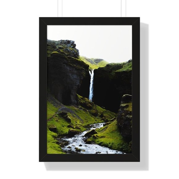 Kvernufoss In South Iceland Waterfall Wall Art Design Poster Print Decor - Picture 6 of 9